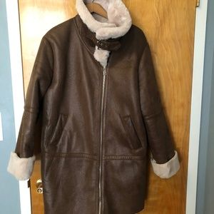 Chic, Warm, Faux Shearling, 3/4 ZARA Coat